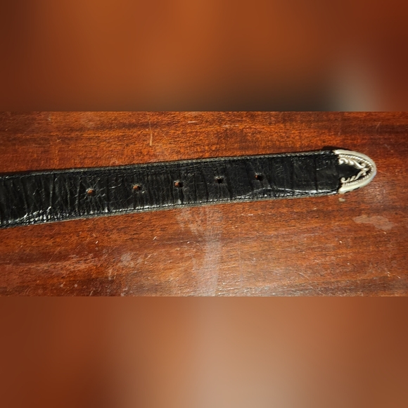 Brighton Elegant Black/Brown Reversible Belt with Silver Accents size L - Picture 8 of 13